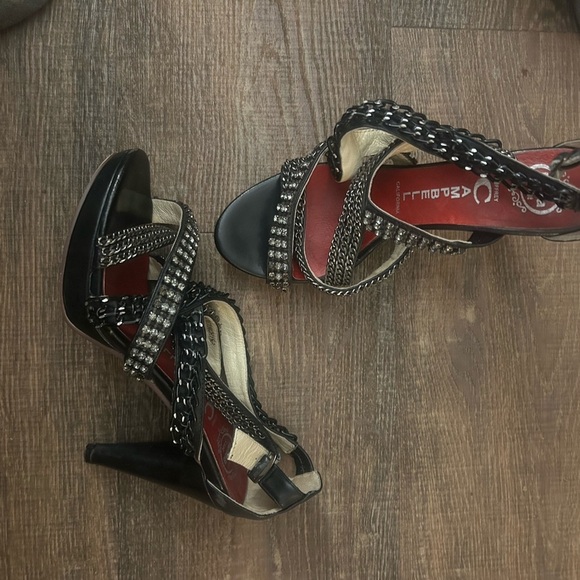 Jeffrey Campbell “Burbs Chain” 8.5 great condition worn twice heels (39 Euro sz) - Picture 9 of 14